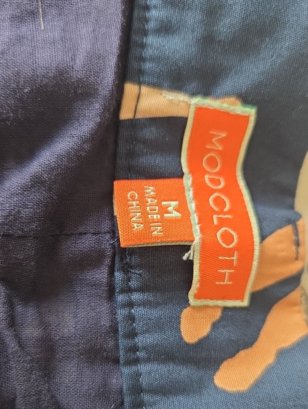 ModCloth Synchronized Swimmers Pleated Cotton Skirt Navy Medium - Picture 14 of 16
